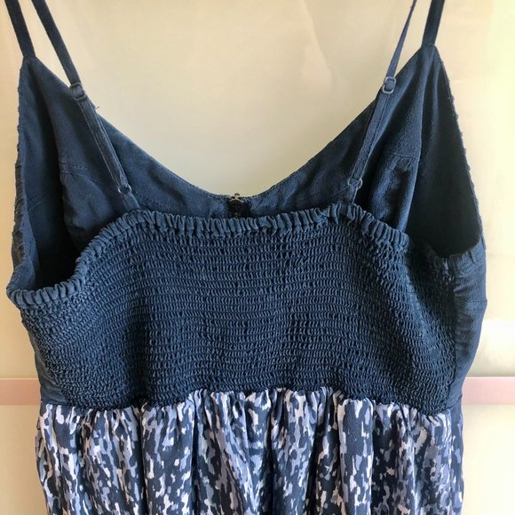 Anthropologie blue washed silk thin strap dress - Picture 2 of 6